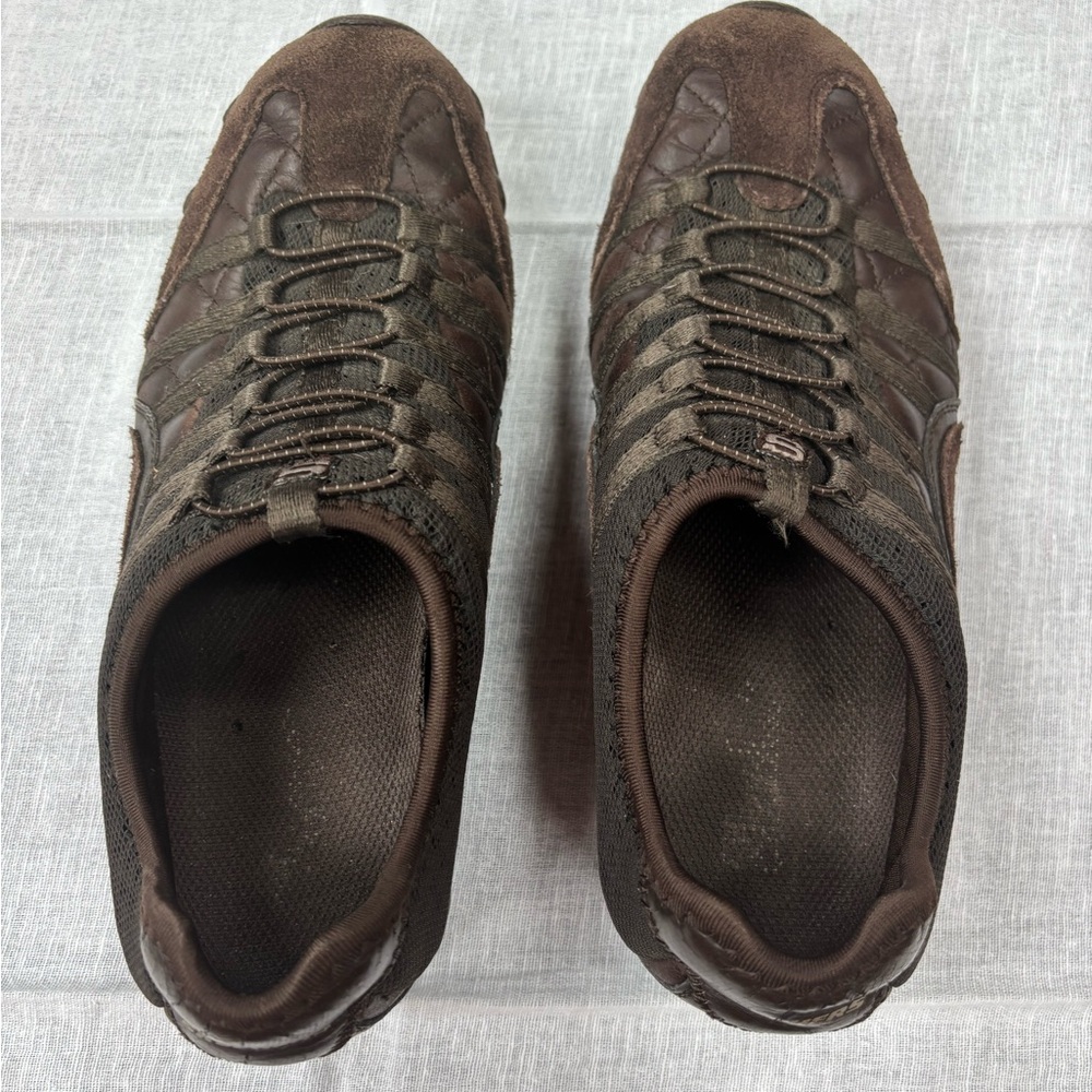 Skechers Women's Brown Suede & Textile Sneakers